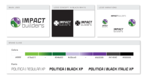 Impact Builders branding and logo package cdt portfolio