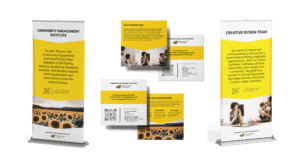 Printed materials with CEI branding created by CDT cdt portfolio